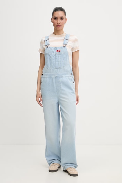 Dickies ogrodniczki jeansowe damskie niebieskie DK0A88EC0FE1