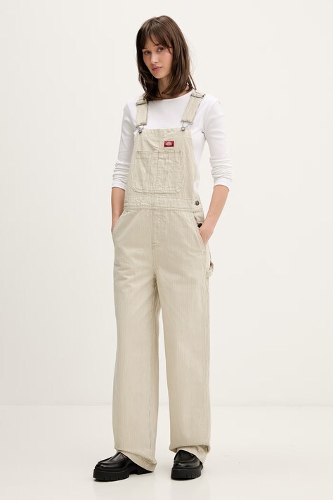 Dickies ogrodniczki męskie bawełniane beżowe DK0A8829L441