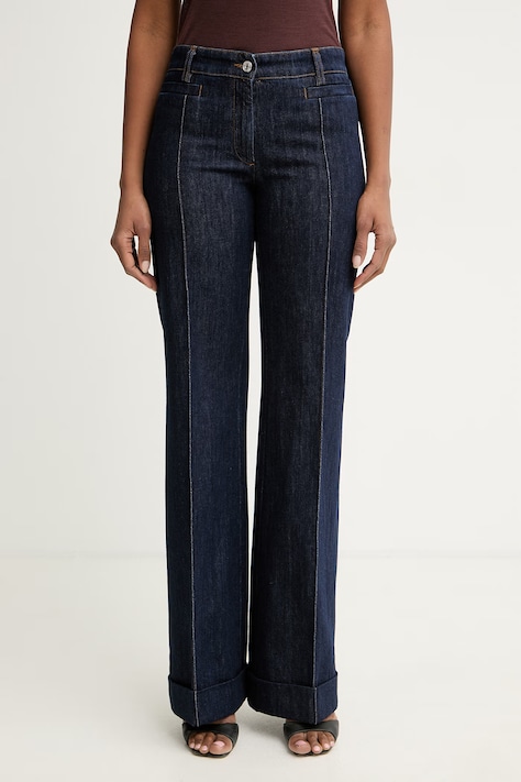 Missoni jeansy straight damskie granatowe DS26SI0L.BW00ZB