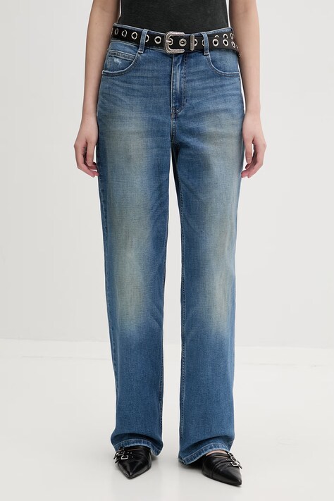 Miss Sixty jeansy straight damskie niebieskie 6M1JJ2521B