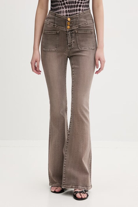 Miss Sixty Jeansy flare damskie brązowe 6M2JJ2050B