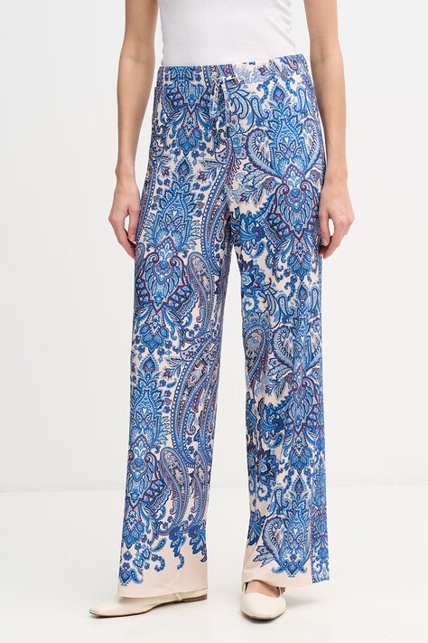 OUI spodnie damskie niebieskie high waist 96298