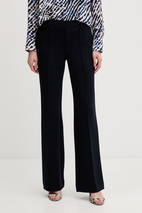 OUI spodnie damskie granatowe high waist 96564