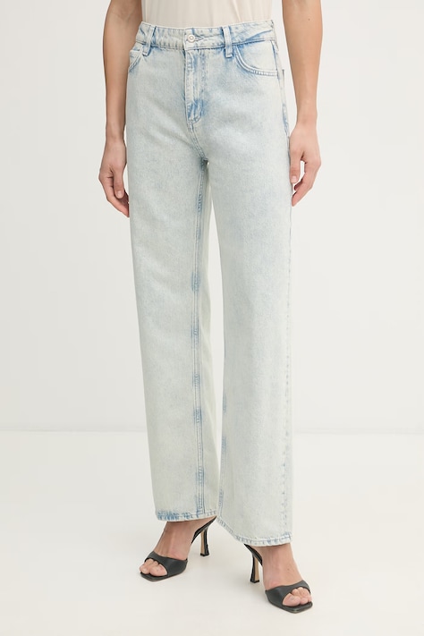 BOSS jeansy straight damskie CROSSROAD-BF 0.2 niebieskie 50558737