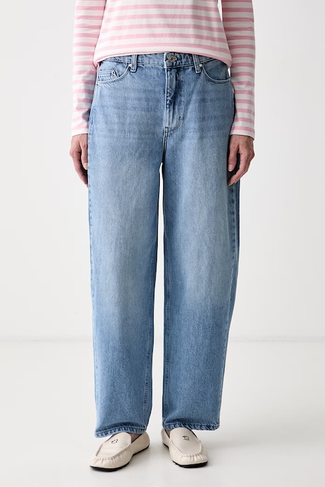 Karl Lagerfeld slouchy džíny dámské modré B2W10080