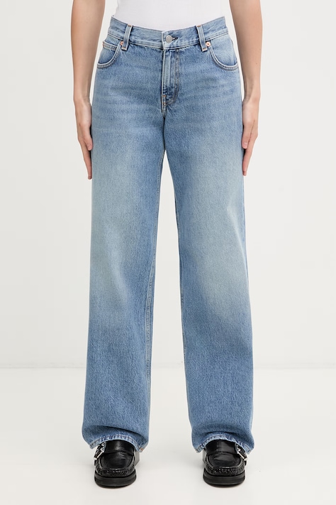 Sporty & Rich jeansy straight damskie niebieskie PA05678300BL137