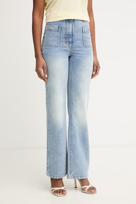 Morgan jeansy straight damskie niebieskie PIJITO