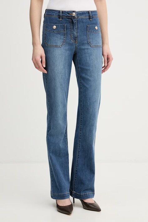 Morgan jeansy flare damskie niebieskie POLASO2