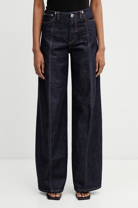 Sportmax Spdora jeansy relaxed fit damskie granatowe 2612181035600