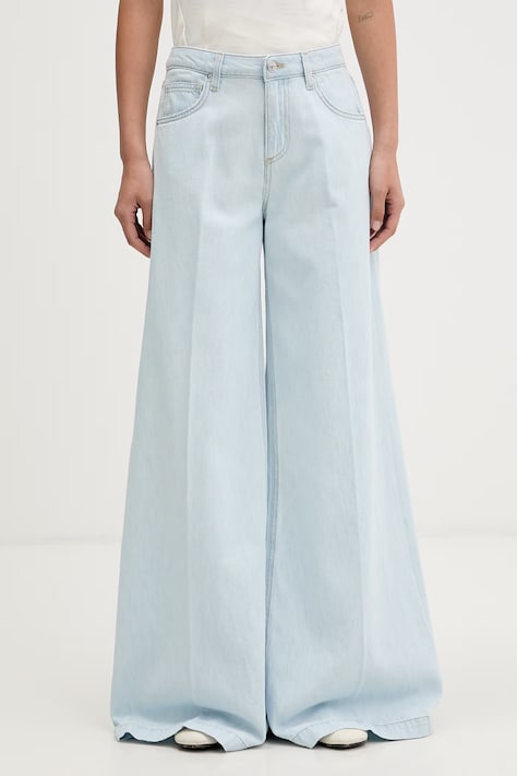 ViCOLO jeansy wide leg damskie niebieskie DAB5023