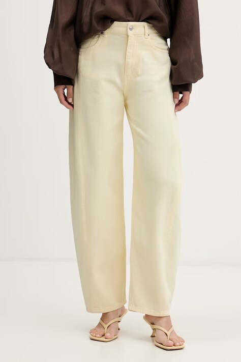 ViCOLO jeansy relaxed fit damskie żółte DAB5150