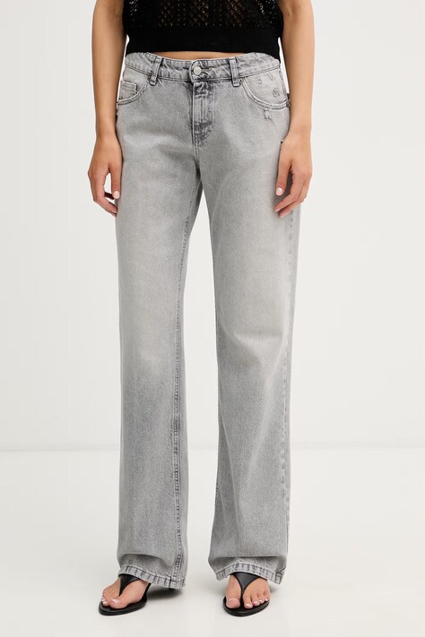ViCOLO jeansy straight damskie szare DAB5157