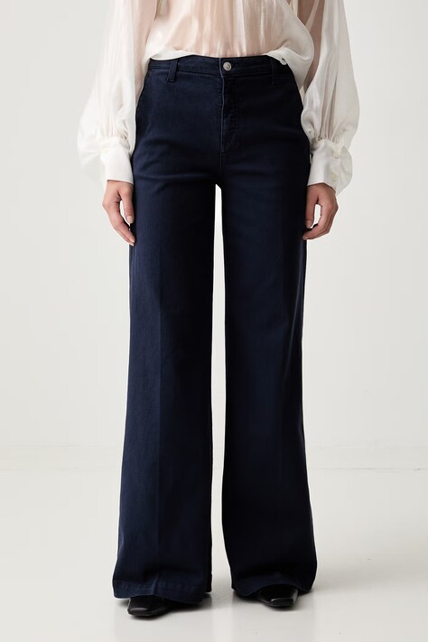 ViCOLO jeansy wide leg damskie granatowe DAB5171