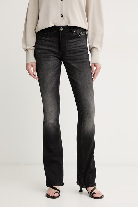 Fracomina jeansy bootcut damskie BELLA czarne FP25WV8020D46404