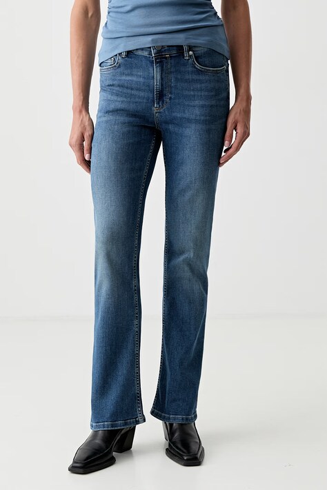 AllSaints jeansy bootcut damskie niebieskie W092EE