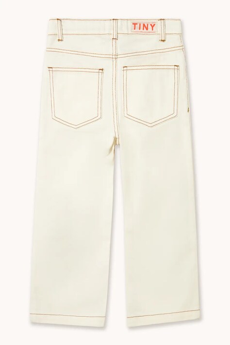 Tinycottons джинси дитячі BLUE FLOWER PRINT DENIM JEANS — SS26-SJG017, білий — фото 3
