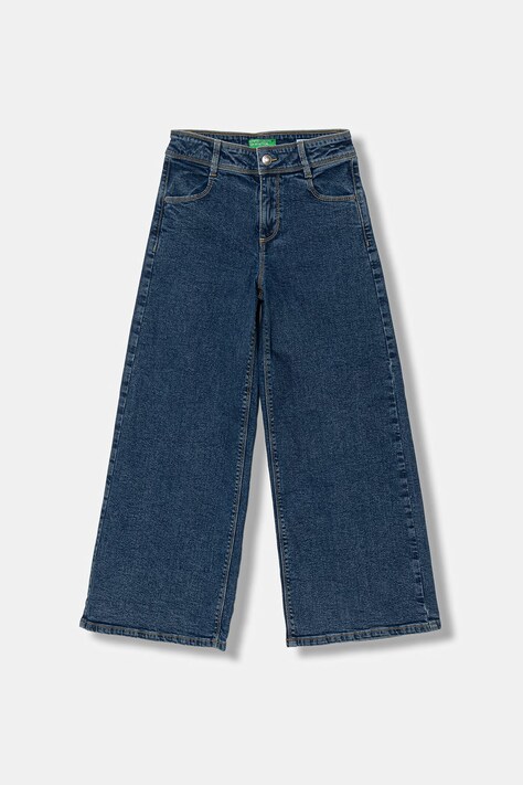 United Colors of Benetton jeansy wide leg dziecięce granatowe 45ONCE03R