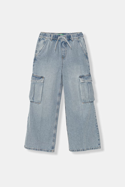 United Colors of Benetton rifle wide leg detské modrá 4KEHCF05I