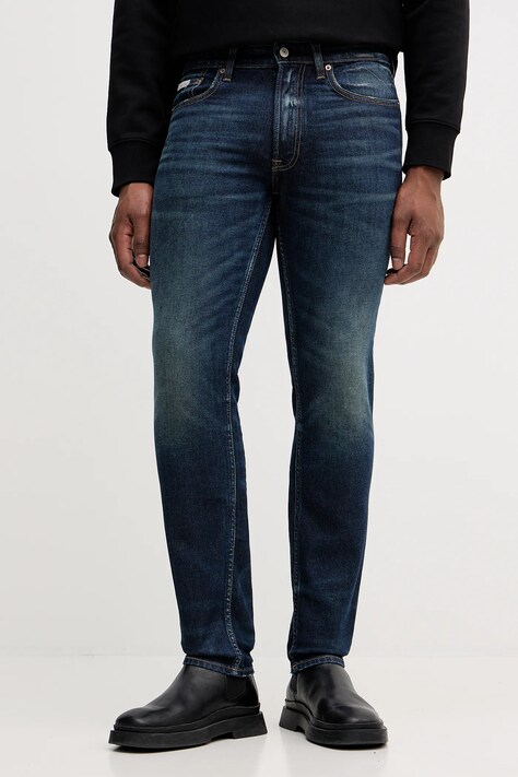 Calvin Klein Jeans jeansy męskie kolor niebieski LV04RE701G
