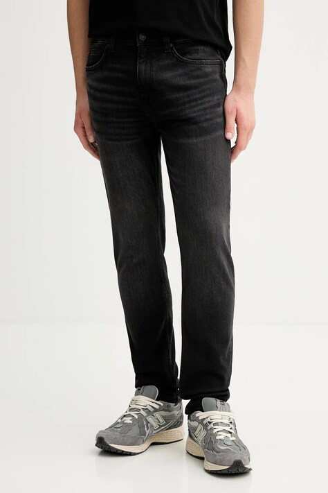 HUGO jeansy HUGO 708 męskie kolor czarny 50555179