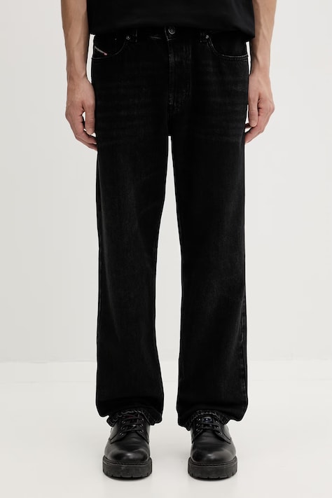 Diesel jeansy relaxed fit męskie 2024 D-MACS L.32 czarne A18974.09P09