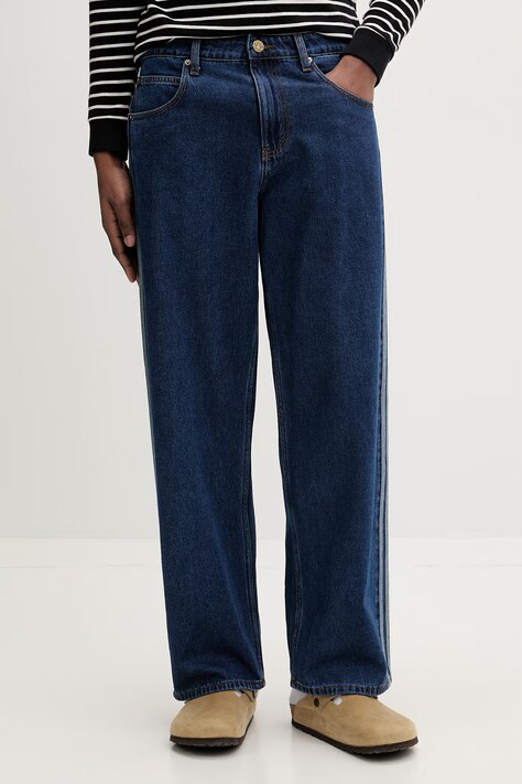 adidas Originals Firebird jeansy regularne męskie niebieskie KD1499