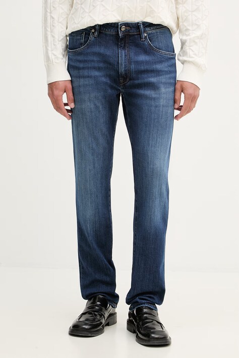 Hackett London jeansy slim fit męskie niebieskie HM212696R