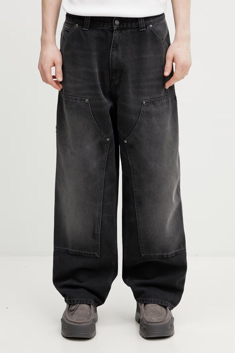 Carhartt WIP OG Double Knee Pant jeansy loose męskie czarne I036273.89B7
