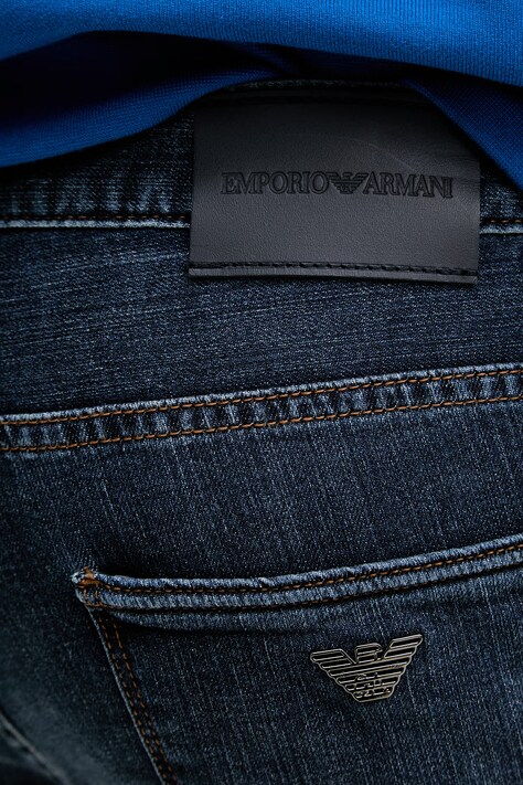 Emporio Armani джинси slim fit чоловічі — SS26-SJM06J, блакитний — фото 4