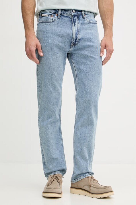 Calvin Klein Jeans jeansy straight męskie niebieskie LV04RF943G
