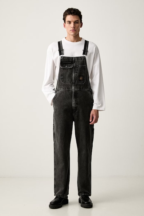 Levi's rifle na traky pánske LOOSE OVERALLS x WORKWEAR čierne 0057W