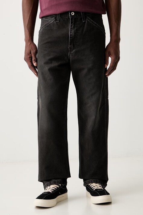 Levi's jeansy loose męskie 568 LOOSE STRT CARPENTER x WORKWEAR czarne 55849-0065