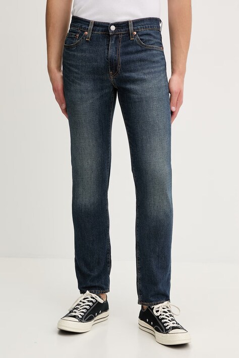 Levi's jeansy z dodatkiem lnu 511™ SLIM męskie kolor niebieski 04511-6358