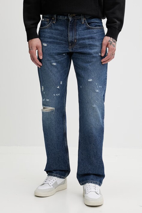Guess Jeans jeansy straight męskie granatowe M5YA1B D6367
