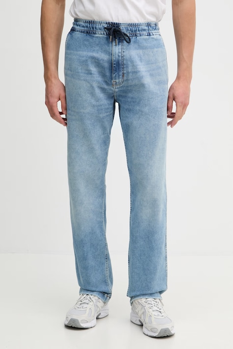 Guess Jeans kalhoty pánské modré regular waist M6GA0I D8001