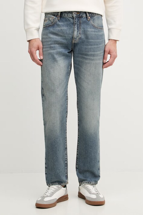 Armani Exchange jeansy straight męskie niebieskie XM000069