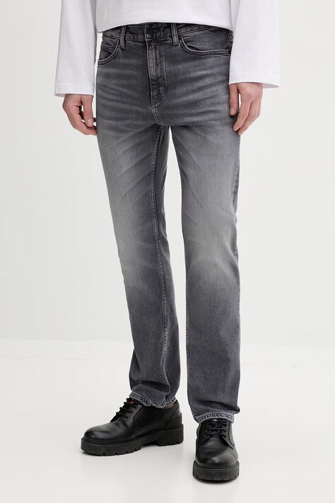 HUGO jeansy slim fit męskie HUGO 708 szare 50556103