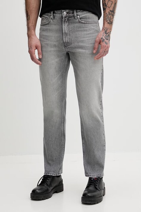 HUGO jeansy straight męskie 840 szare 50556125