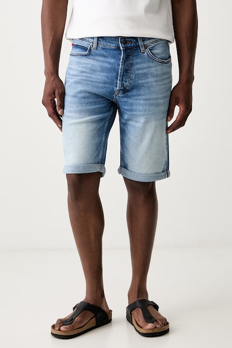HUGO szorty męskie jeansowe HUGO 634/S niebieskie regular waist 50556163