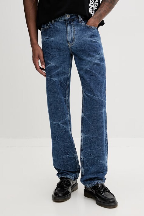 Karl Lagerfeld Jeans jeansy straight męskie niebieskie B2M10109