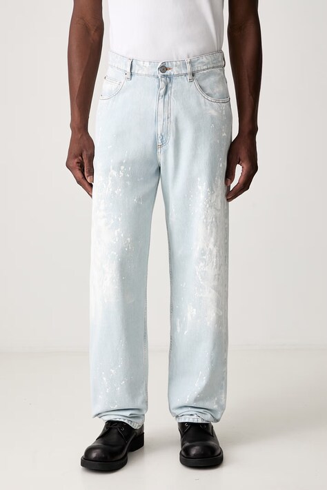MM6 Maison Margiela jeansy straight męskie niebieskie SH2LA0054.M30055