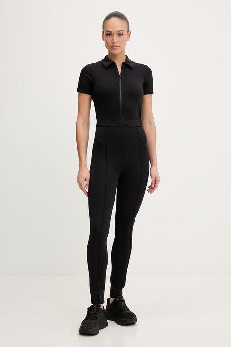 Guess kombinezon ANNIE kolor czarny z kołnierzykiemm V6RD03 KD822