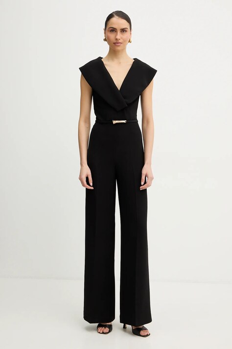 Simona Corsellini kombinezon kolor czarny z dekoltem w szpic P26CPTU00701