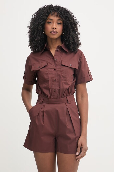 Patrizia Pepe kombinezon damski bawełniany brązowy 2T0095 A9B9