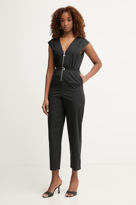 Patrizia Pepe kombinezon damski z bawełną czarny 2T0100 A743