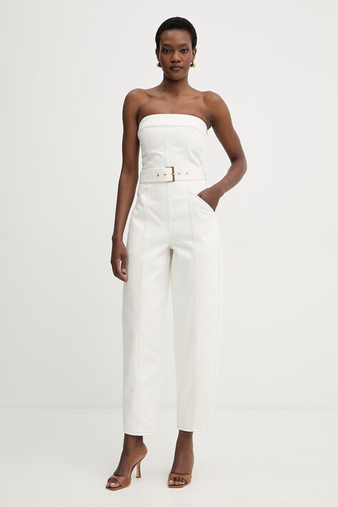 Armani Exchange kombinezon bez ramiączek damski jeansowy beżowy XW002255 AF21335