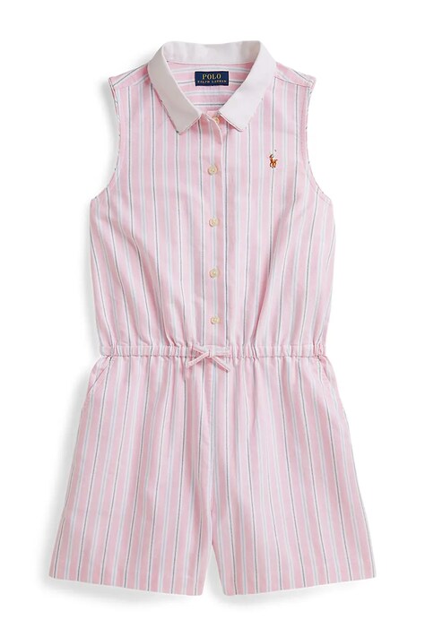 Παιδικές βαμβακερές φόρμες Polo Ralph Lauren χρώμα: ροζ, 313A11846001