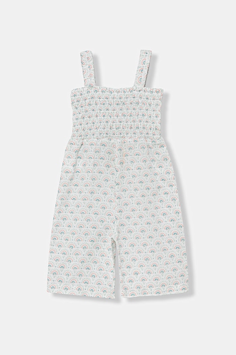 United Colors of Benetton kombinezon dziecięcy z lnem zielony 4QBQGT00R