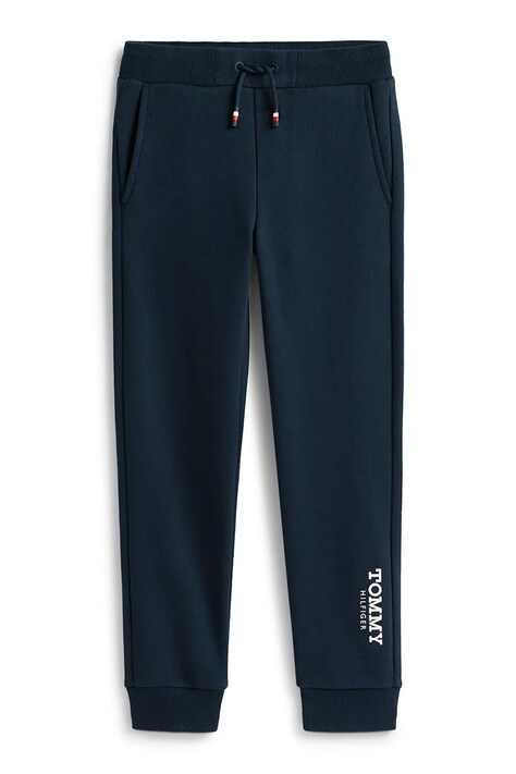 Tommy Hilfiger spodnie dresowe dziecięce kolor granatowy gładkie KB0KB10167