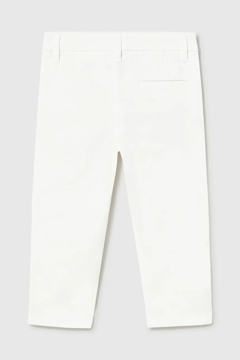 Mayoral spodnie dziecięce kolor biały gładkie 522